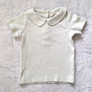 NWOT/EUC 2T Kate Quinn Short Sleeve Peter Pan Tee Light Green 💚 Cotton